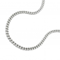 Preview: Kette 1,4mm Flachpanzerkette 2x diamantiert Silber 925 50cm