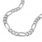 Preview: Armband 5x1,3mm Figarokette flach Silber 925 19cm