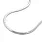 Preview: Kette 1,3mm Schlangenkette fünfkantig diamantiert Silber 925 50cm