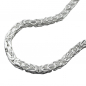 Preview: Armband 4mm Königskette vierkant glänzend Silber 925 19cm