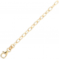 Preview: Verlängerungskette 333 Gold Gelbgold 7 cm Karabiner Kettenverlängerung