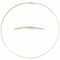 Preview: Halsreif 333 Gelbgold 2 mm 45 cm Gold Kette Halskette Goldhalsreif Karabiner