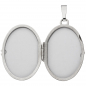 Preview: Medaillon oval 585 Gold Weißgold Anhänger zum Öffnen