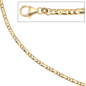 Preview: Halskette Kette 333 Gold Gelbgold massiv 45 cm Goldkette Karabiner