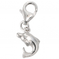 Preview: Einhänger Charm Delfin 925 Sterling Silber rhodiniert