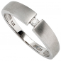 Preview: Damen Ring 585 Gold Weißgold matt 1 Diamant Brillant 0,05ct. Weißgoldring - 52mm
