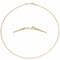 Preview: Halsreif 333 Gelbgold 1,5 mm 42 cm Gold Kette Halskette Goldhalsreif Karabiner