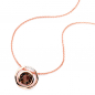 Preview: Anhänger 585 Gold Rotgold 5 Diamanten Brillanten 0,035ct. 1 Rauchquarz braun