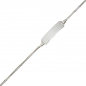 Preview: Schildband 585 Gold Weißgold 14 cm Gravur ID Armband Federring