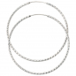 Preview: Creolen rund 925 Sterling Silber Ohrringe Silberohrringe Silbercreolen