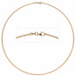 Preview: Halsreif 585 Rotgold 1,8 mm 42 cm Gold Kette Halskette Rotgoldhalsreif Karabiner