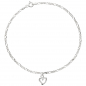 Preview: Fußkettchen Fußkette Herz 925 Sterling Silber Federring