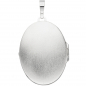Preview: Medaillon oval Blumen für 2 Fotos 925 Sterling Silber Anhänger zum Öffnen