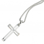 Preview: Anhänger Kreuz 585 Gold Weißgold 1 Diamant Brillant Kreuzanhänger Weißgoldkreuz