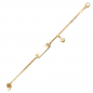 Preview: Schildband Engel 585 Gold Gelbgold 14 cm Gravur ID Armband Schutzengel Karabiner