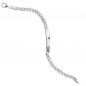 Preview: Schildband 925 Sterling Silber 21 cm Gravur ID Armband Karabiner