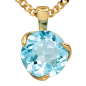 Preview: Anhänger 585 Gold Gelbgold 1 Blautopas hellblau blau Goldanhänger Topasanhänger