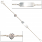 Preview: Schildband Schutzengel 925 Sterling Silber 14 cm Gravur ID Armband Federring