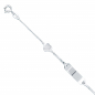 Preview: Schildband Schutzengel 925 Sterling Silber 14 cm Gravur ID Armband Federring