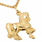 Preview: Kinder Anhänger Pferd 333 Gold Gelbgold Pferdeanhänger Kinderanhänger