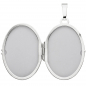 Preview: Medaillon oval 925 Sterling Silber eismatt Anhänger zum Öffnen
