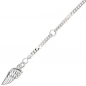 Preview: Fußkettchen Fußkette Flügel 925 Sterling Silber rhodiniert Federring