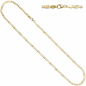 Preview: Halskette Kette 333 Gold Gelbgold 45 cm Goldkette Karabiner