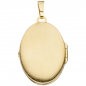 Preview: Medaillon oval 333 Gold Gelbgold bicolor eismatt Anhänger zum Öffnen