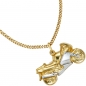 Preview: Anhänger Motorrad 333 Gold Gelbgold bicolor
