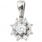 Preview: Anhänger 925 Sterling Silber rhodiniert mit Zirkonia