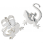 Preview: Kinder Ohrstecker Gecko 925 Sterling Silber rhodiniert Ohrringe Kinderohrringe