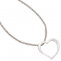Preview: Anhänger Herz 585 Gold Weißgold 3 Diamanten Brillanten 0,03ct. Herzanhänger