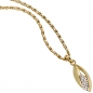 Preview: Anhänger 333 Gold Gelbgold bicolor mit Zirkonia Goldanhänger