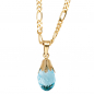 Preview: Anhänger Tropfen 333 Gold Gelbgold 1 Blautopas blau Goldanhänger