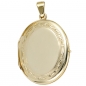 Preview: Medaillon oval 585 Gold Gelbgold Anhänger zum Öffnen