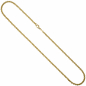 Preview: Erbskette 585 Gelbgold 3,4 mm 80 cm Gold Kette Halskette Goldkette Karabiner
