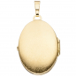 Preview: Medaillon oval Blumen 925 Sterling Silber gold vergoldet Anhänger zum Öffnen