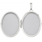 Preview: Medaillon oval für 2 Fotos 925 Sterling Silber matt Anhänger zum Öffnen