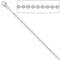 Preview: Kugelkette 925 Silber 2,5 mm 60 cm Halskette Kette Silberkette Karabiner