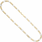 Preview: Figarokette 333 Gelbgold Weißgold bicolor 45 cm Gold Kette Halskette Goldkette