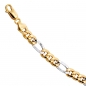 Preview: Figarokette 333 Gelbgold Weißgold bicolor 45 cm Gold Kette Halskette Goldkette