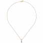 Preview: Kette mit Anhänger 585 Gold Gelbgold bicolor 1 Diamant Brillant 43 cm Halskette