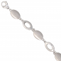 Preview: Collier Halskette 585 Gold Weißgold mattiert 44,5 cm Kette Goldkette