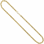 Preview: Kordelkette 585 Gelbgold 4,9 mm 45 cm Gold Kette Halskette Goldkette Karabiner