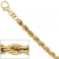 Preview: Kordelarmband 585 Gold Gelbgold 19 cm Armband Goldarmband Karabiner