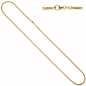 Preview: Zopfkette 585 Gelbgold Weißgold bicolor 1,9 mm 45 cm Gold Kette Goldkette