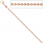 Preview: Kugelkette 585 Rotgold 2,0 mm 50 cm Gold Kette Halskette Rotgoldkette Karabiner