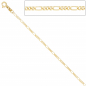 Preview: Figarokette 333 Gelbgold 2,3 mm 45 cm Gold Kette Halskette Goldkette Federring