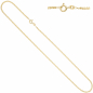 Preview: Panzerkette 333 Gelbgold 2,1 mm 42 cm Gold Kette Halskette Goldkette Federring