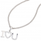 Preview: Anhänger Herz / I love you 925 Sterling Silber rhodiniert mit Zirkonia